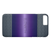 Paarse Luxe roestvrij staalmetaal kijk #2 Case-Mate iPhone Case (Achterkant (Horizontaal))