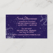 Paarse Luxury Cleaning Service Maid Janitorial Visitekaartje (Achterkant)