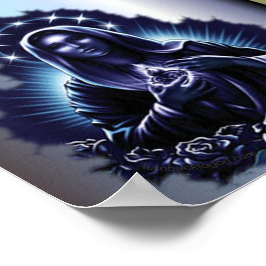 Paarse Maagd Maria Print (Hoek)