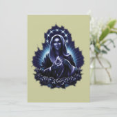 Paarse Maagd Mary Uitnodiging (Staand voorkant)