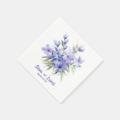 Paarse maagdenpalmen 2: gepersonaliseerde bruiloft servet (Hoek)