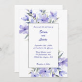 Paarse maagdenpalmen: bruiloft uitnodiging (Voorkant / Achterkant)