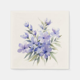 Paarse maagdenpalmen: gepersonaliseerde bruiloft s servet