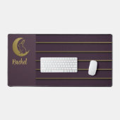 Paarse Maan Bunny Design Desk Mat (Keyboard & Muis)