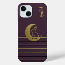 Paarse Maan Bunny Design iPhone / iPad case