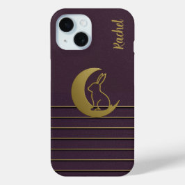 Paarse Maan Bunny Design iPhone / iPad case
