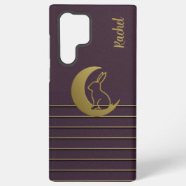 Paarse Maan Bunny Design Samsung Galaxy Hoesje