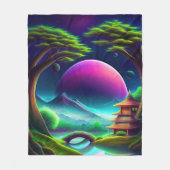 Paarse maan fleece deken (Voorkant)