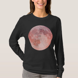 Paarse Maan Godin Kunst T-shirt