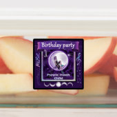 Paarse maan Kind Labels (Aangebracht)