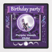 Paarse maan Kind Labels (Design 1)