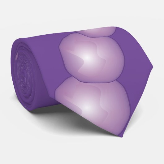 Paarse maan paarse zon paarse passie ballen stropdas (Opgerold)