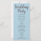 Paarse Maan Phases Blauw Huwelijk Programma (Achterkant)