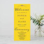 Paarse Maan Phases Gold huwelijksprogramma (Staand voorkant)