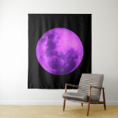 Paarse maan - Ruimtesterren - Wandkleed (In situ)
