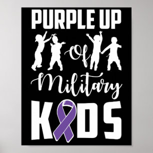 Paarse maand militaire Kinder bewustwording van ki Poster