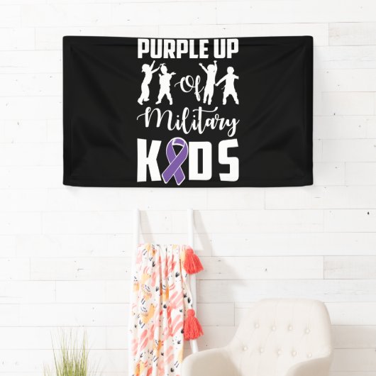 Paarse maand militaire Kinder bewustwording van ki Spandoek (Insitu)