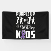 Paarse maand militaire Kinder bewustwording van ki Spandoek (Horizontaal)