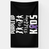 Paarse maand militaire Kinder bewustwording van ki Spandoek (Verticaal)