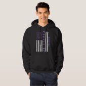 Paarse maand van Kinder bewustwording van militair Hoodie (Voorkant volledig)