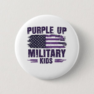 Paarse Maand voor Militaire Kinderen Bewustzijn  Ronde Button 5,7 Cm