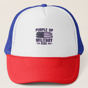 Paarse Maand voor Militaire Kinderen Bewustzijn Trucker Pet