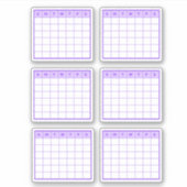 Paarse maandkalender sticker (Voorkant)