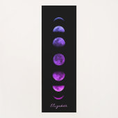 Paarse maanfasen hemels gepersonaliseerd yogamat (Voorkant)