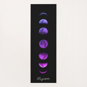 Paarse maanfasen hemels gepersonaliseerd yogamat (Achterkant)