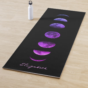 Paarse maanfasen hemels gepersonaliseerd yogamat