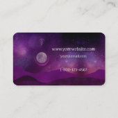 Paarse-maanhemel Spiritueel Visitekaartje (Achterkant)