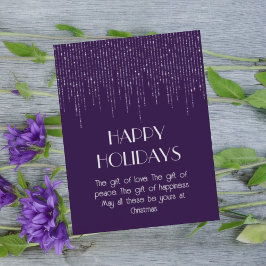 Paarse maanlicht elegante sparkly stijlvolle kaart