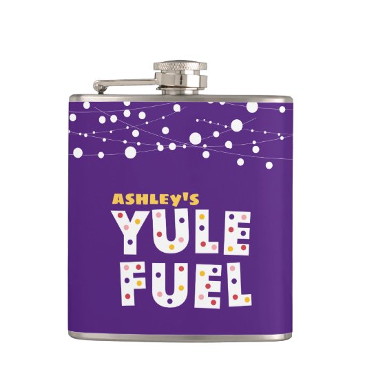 Paarse maatkolf heupfles (Voorkant)