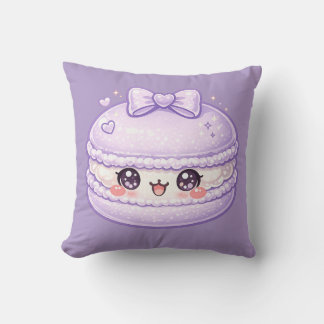 Paarse Macaron Zoete Kawaii Kussen Cushion