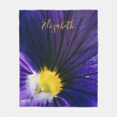 Paarse macrofoto's van stroomafnemers fleece deken (Voorkant)