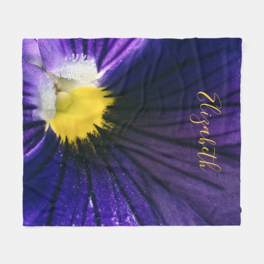 Paarse macrofoto's van stroomafnemers fleece deken (Voorkant (Horizontaal))