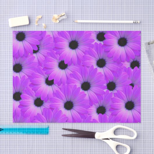 Paarse madeliefje bloem bloemig schattige zomer tissuepapier (Craft)