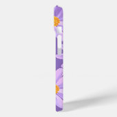 paarse madeliefje bloemen gepersonaliseerd monogra Case-Mate iPhone case (Achterkant / Links)