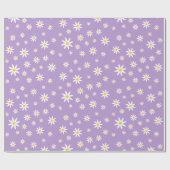 Paarse madeliefje inpakpapier (Vlak)