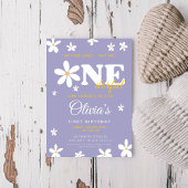 Paarse madeliefje, is ze niet ouderwets 1e verjaar kaart