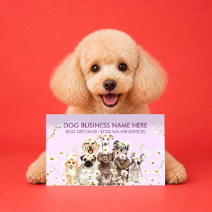 Paarse Madeliefjes Fotograaf Hond Portret Visitekaartje