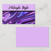 Paarse magenta aanpasbare schoonheidsstijl visitekaartje (Voorkant / Achterkant)