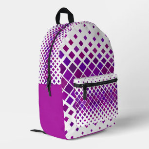 Paarse magenta diamanten design rugzak