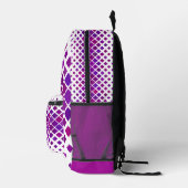 Paarse magenta diamanten design rugzak (Rechts)