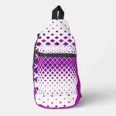 Paarse magenta diamanten design slingtas sling bag (Voorkant)