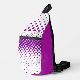 Paarse magenta diamanten design slingtas sling bag