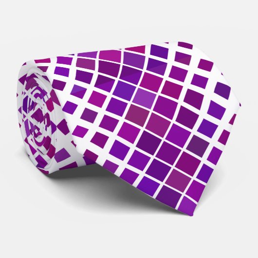 Paarse magenta diamanten design stropdas (Opgerold)