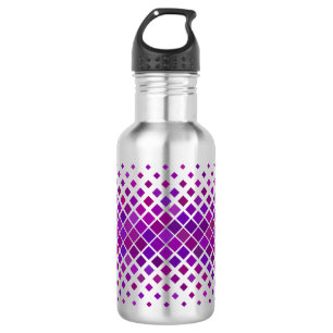 Paarse magenta diamanten design waterfles