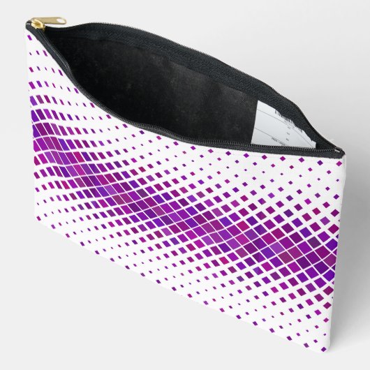 Paarse magenta diamanten ontwerp accessoire tas (Open)