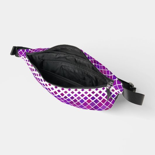 Paarse magenta diamanten ontwerp Fanny Packs Heuptasje (Open)